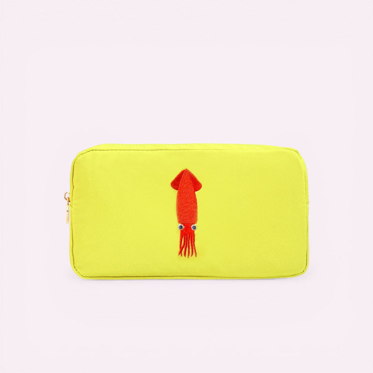 Handbestickte Pouch Tintenfisch Lime