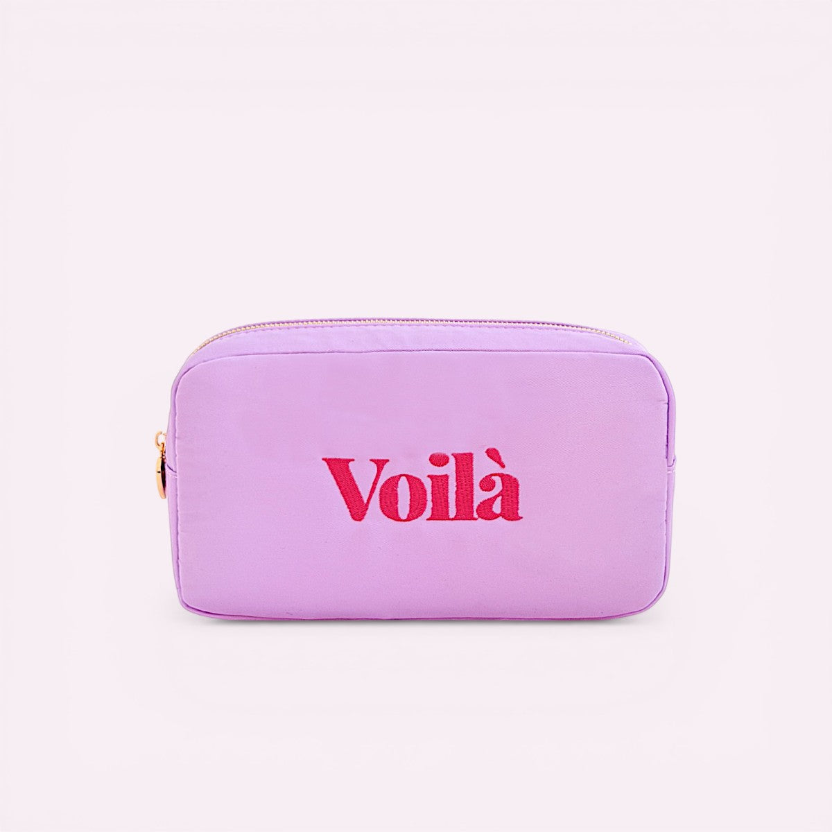 Handbestickte Pouch Voilà Flieder