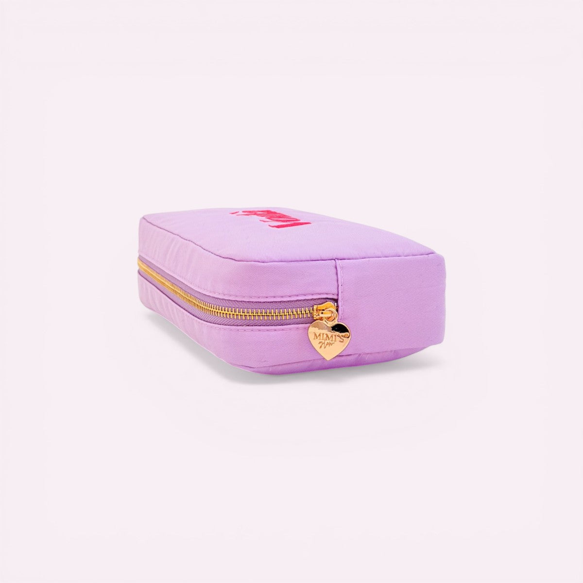 Handbestickte Pouch Voilà Flieder