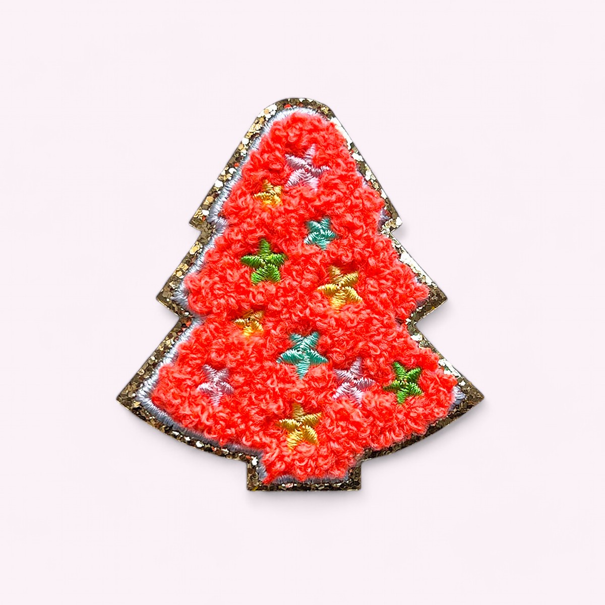 Glitzer Sticker Weihnachtsbaum Mandarine