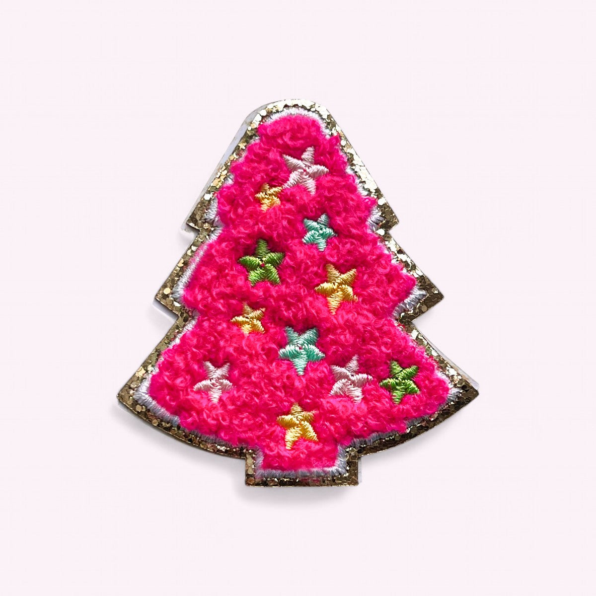 Glitzer Sticker Weihnachtsbaum Hot Pink