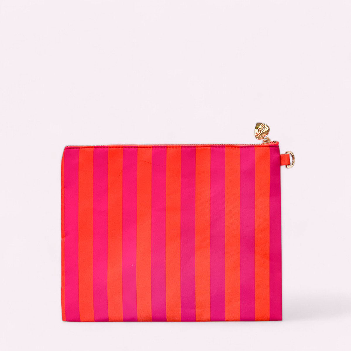 Riva Clutch Stripes Neon Pink Orange