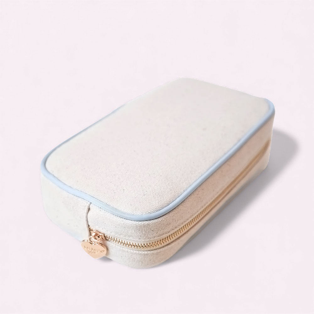 Belle Canvas Make-Up Tasche Baby Blau