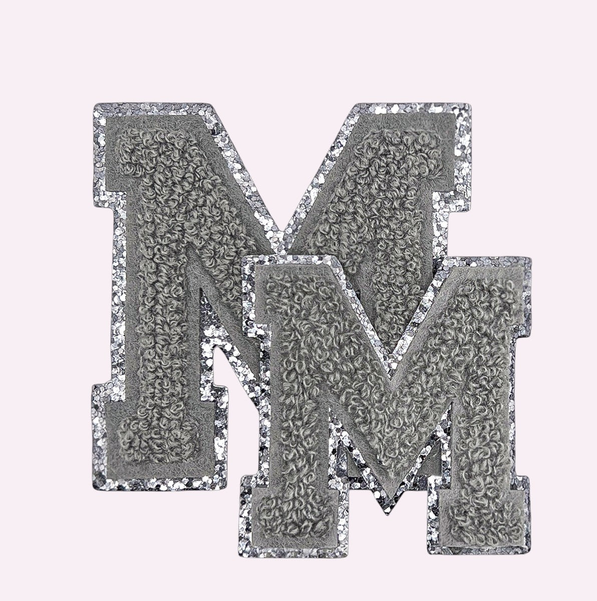 Glitzer Buchstaben Lava Grau