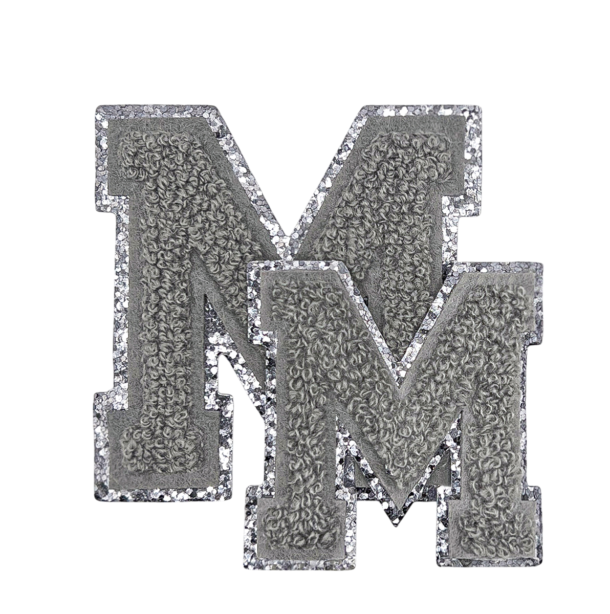 Glitzer Buchstaben Lava Grau