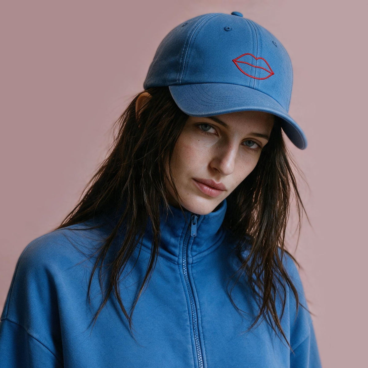 Lips Cap Vintage Blue