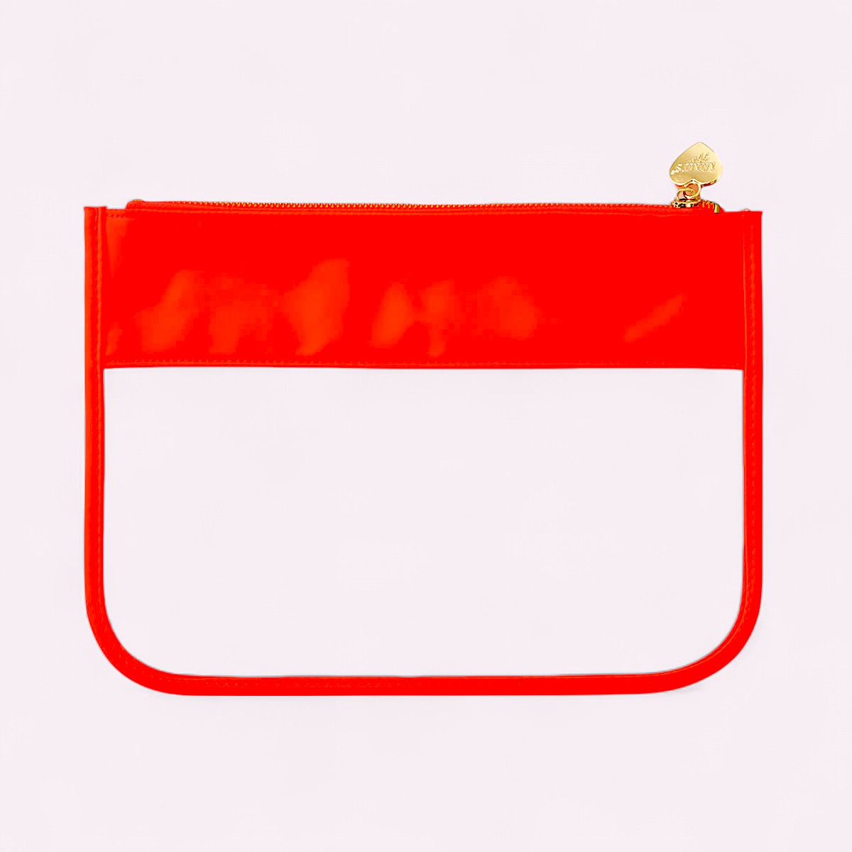 Cora Transparente Clutch Neon Orange
