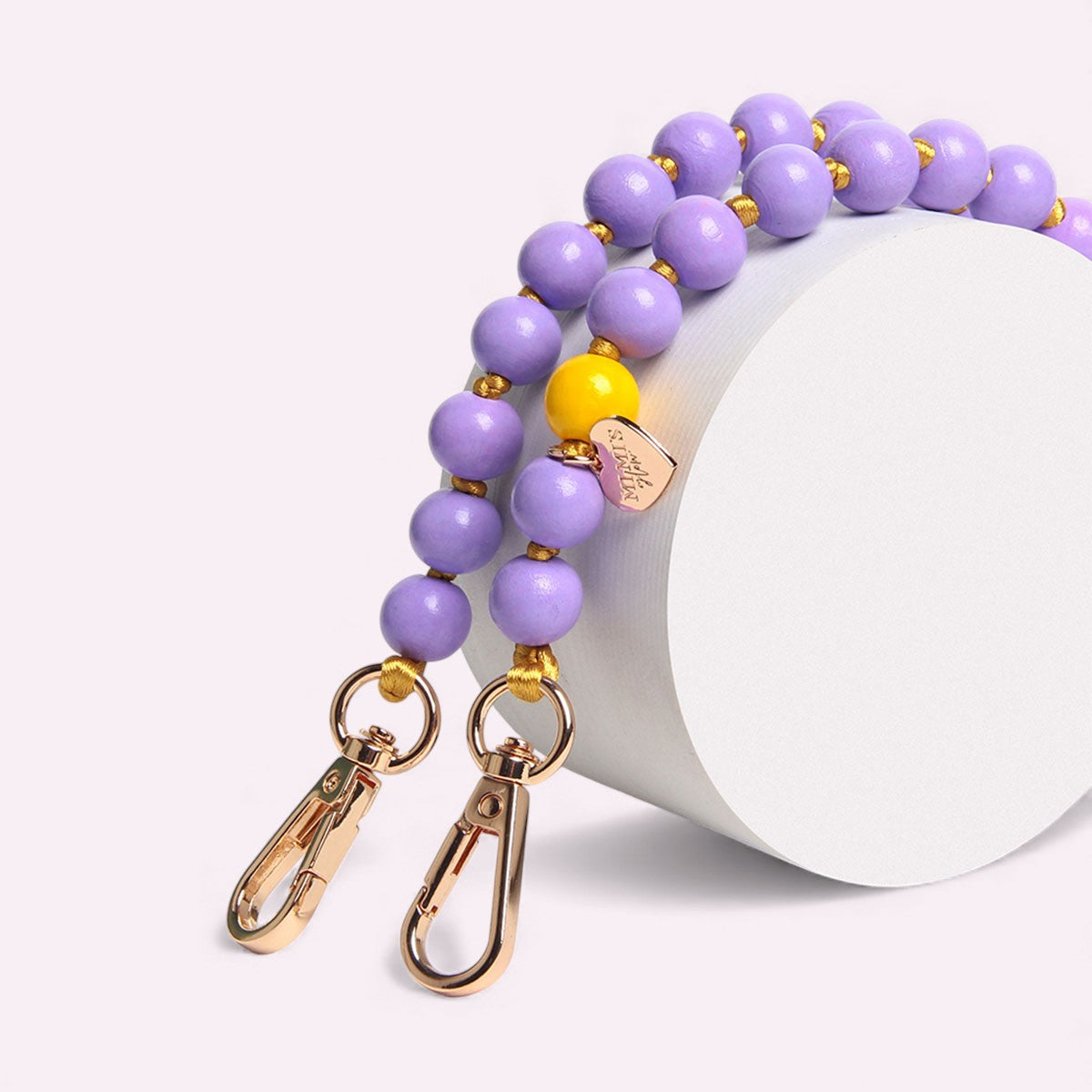 Handykette Holzperlen Flieder