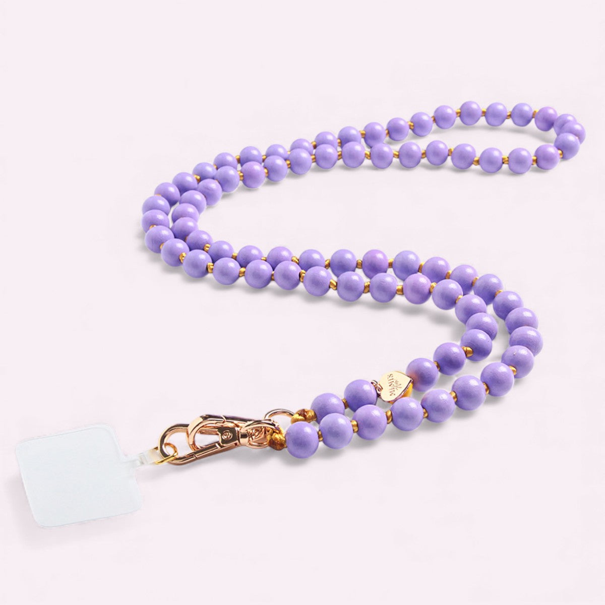 Handykette Holzperlen Flieder