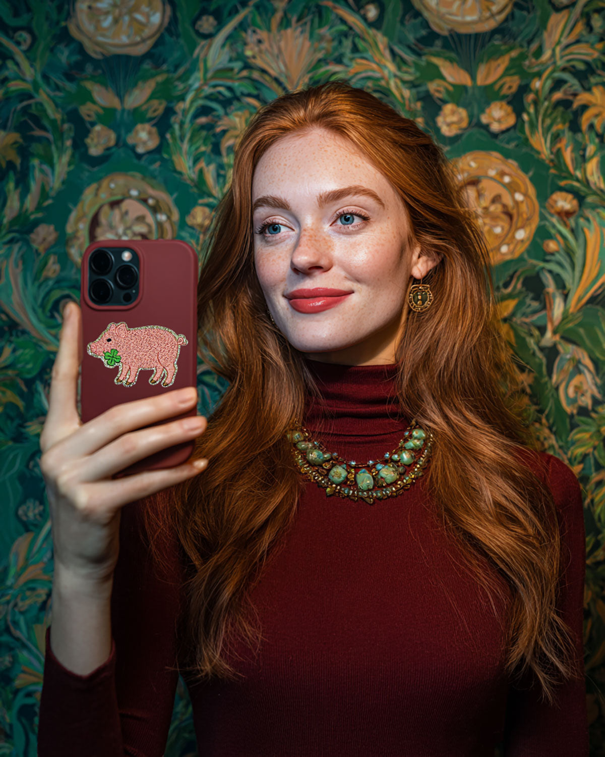 Glitzer Sticker Glücksschwein