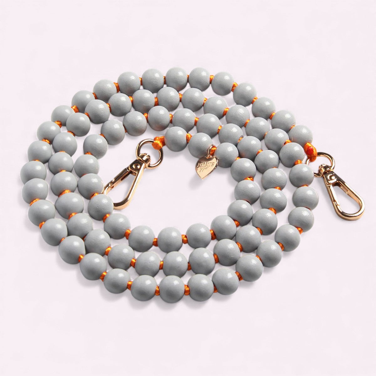 Handykette Holzperlen Wolkig Grau