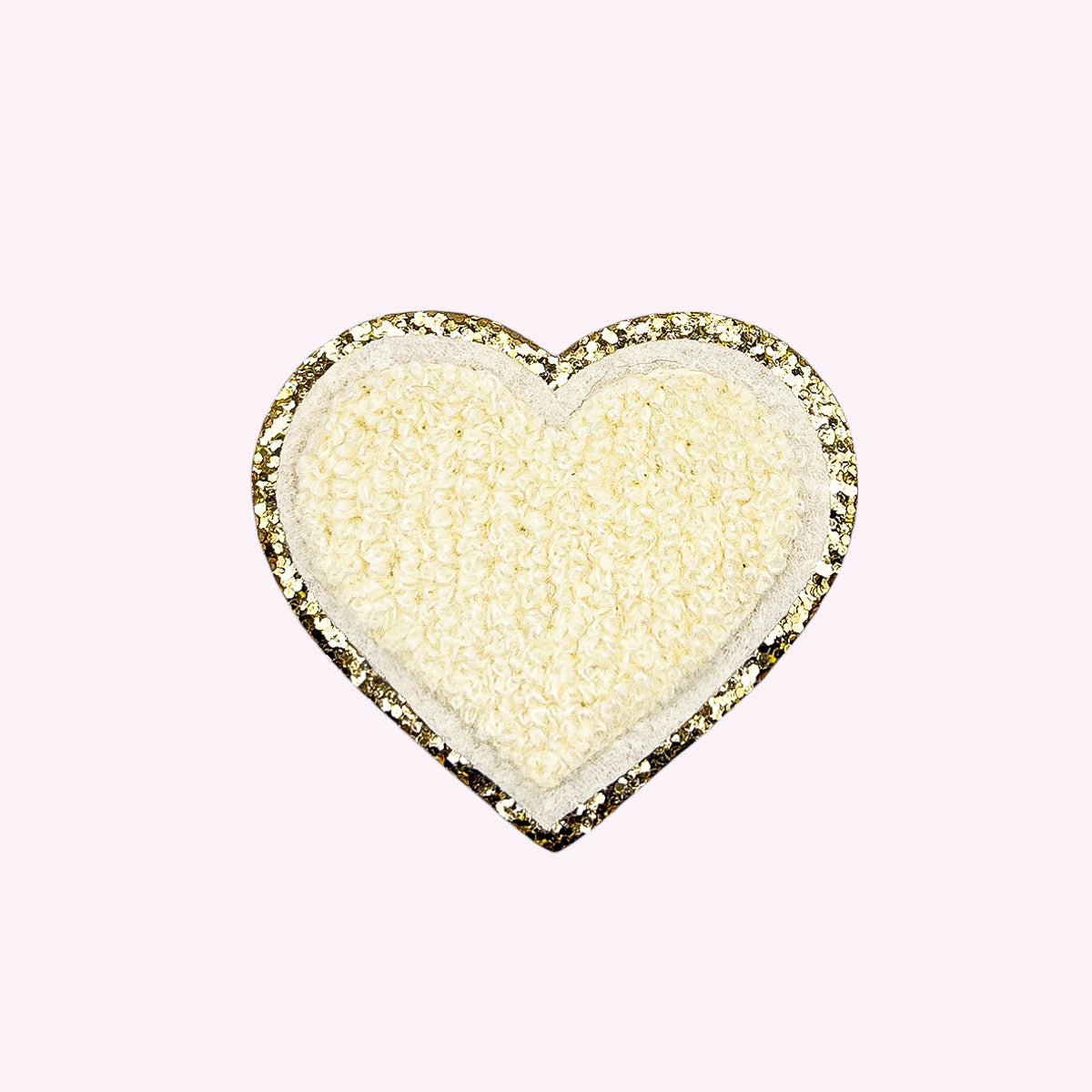 Glitzer Sticker Herz Creme