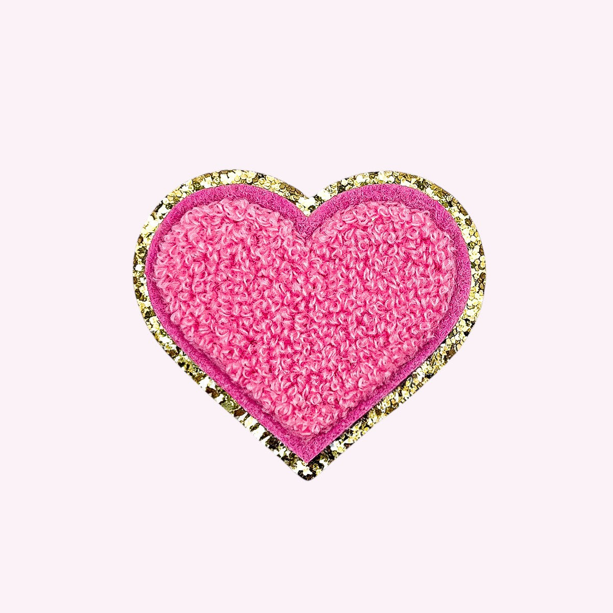 Glitzer Sticker Herz Flamingo