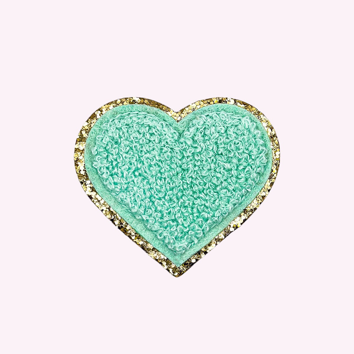 Glitzer Sticker Herz Mint