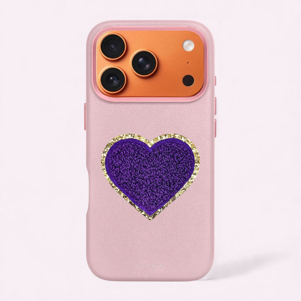 Glitzer Sticker Herz Purple