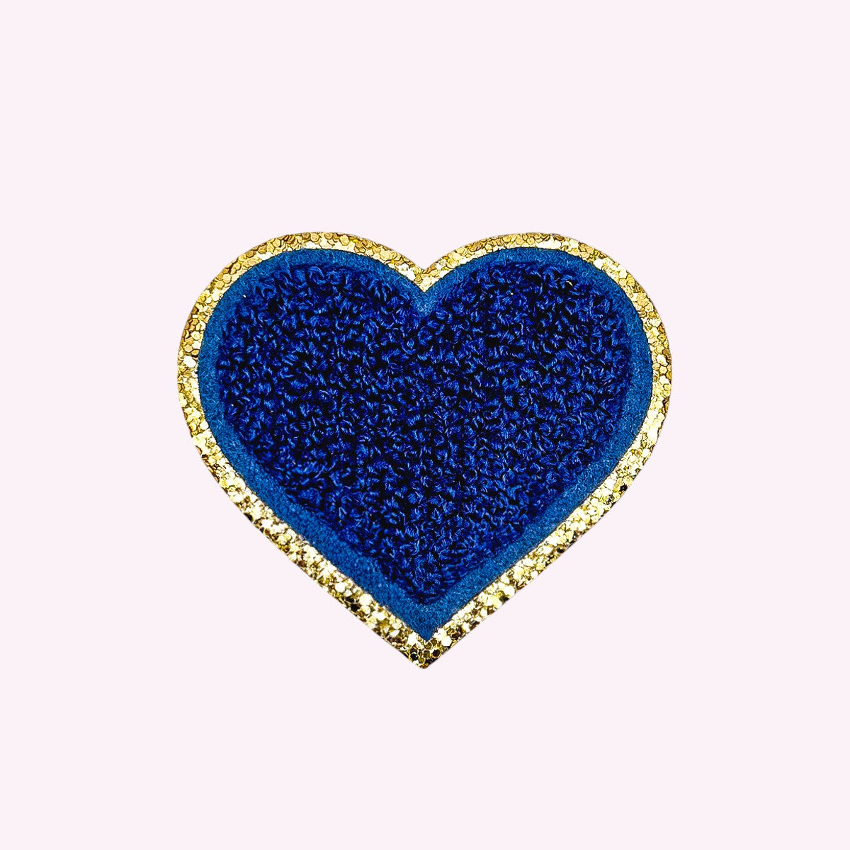 Glitzer Sticker Herz Royal Blau