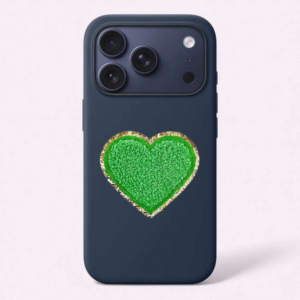 Glitzer Sticker Herz Smaragd Grün