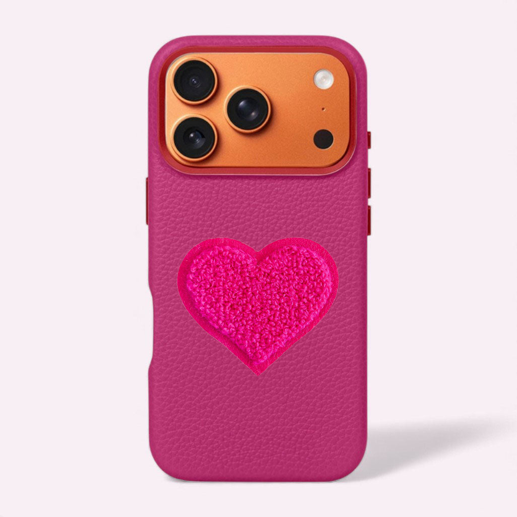 NO Glitz Herz Sticker Herz Hot Pink