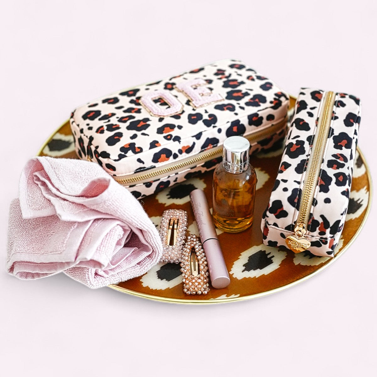 2er Taschen-Set Nr. 3 Beige Leo