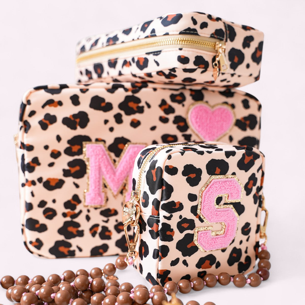 3er Taschen-Set Nr. 2 Beige Leo