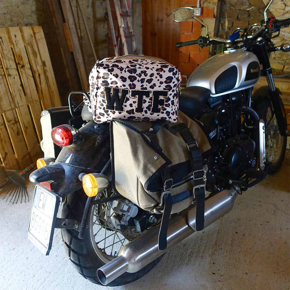 Ava Kulturbeutel Leo Beige