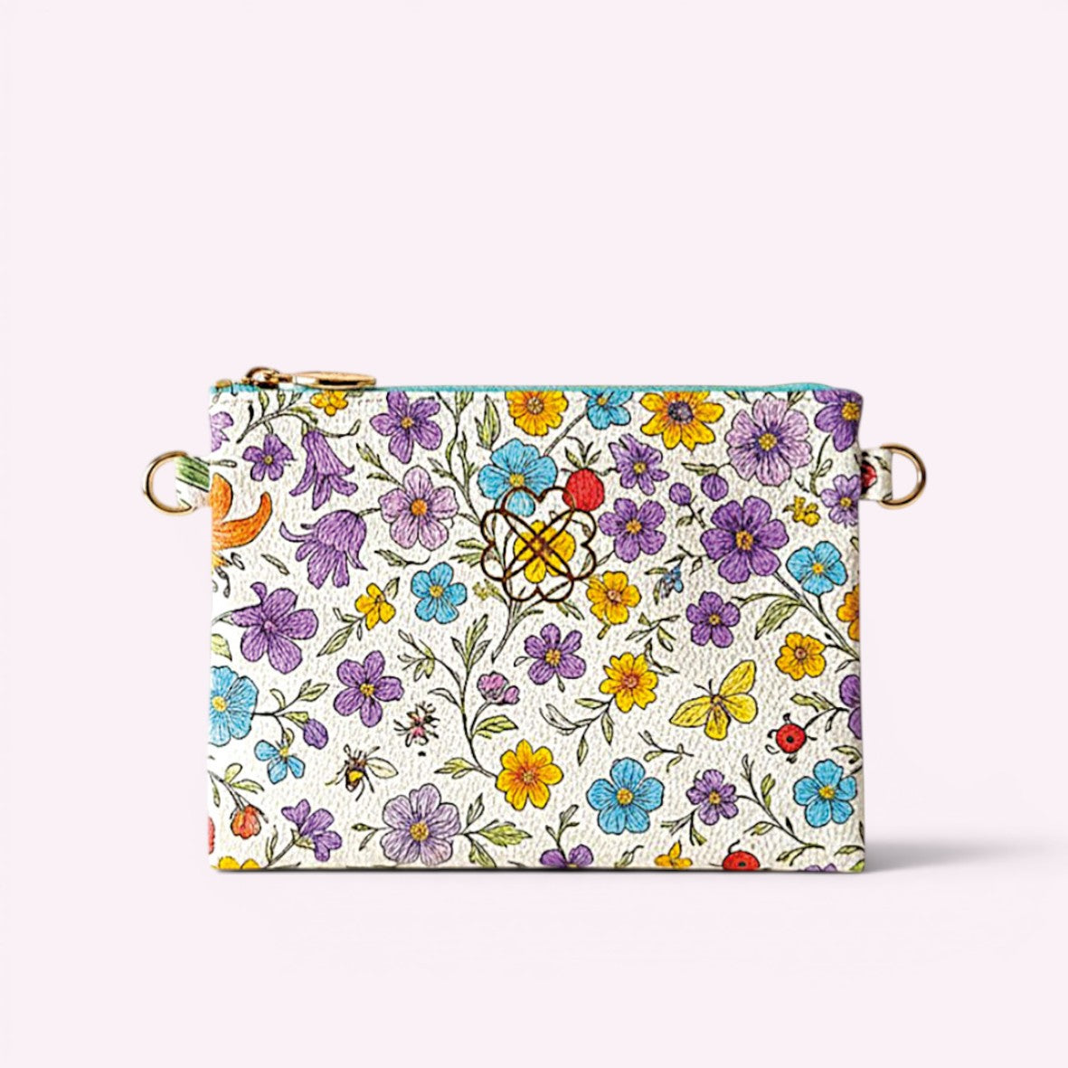Lia Pouch Floral Creme