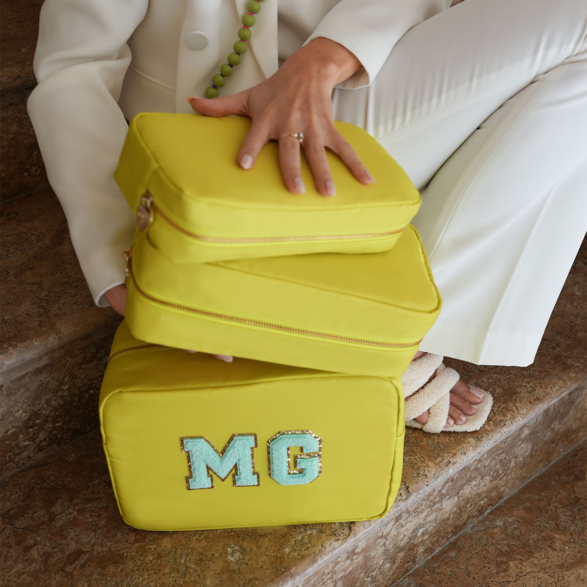 Belle Make-Up Tasche Lime Gelb