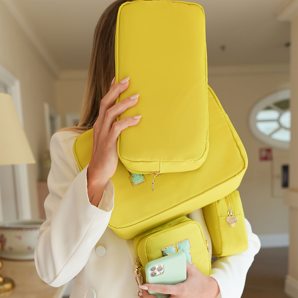 Belle Make-Up Tasche Lime Gelb