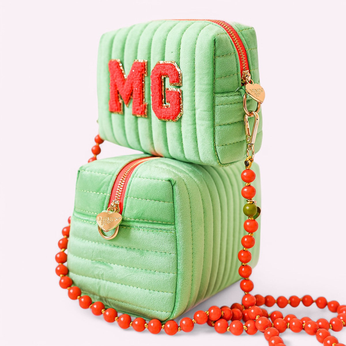 Lola Samt-Tasche Apfel Grün