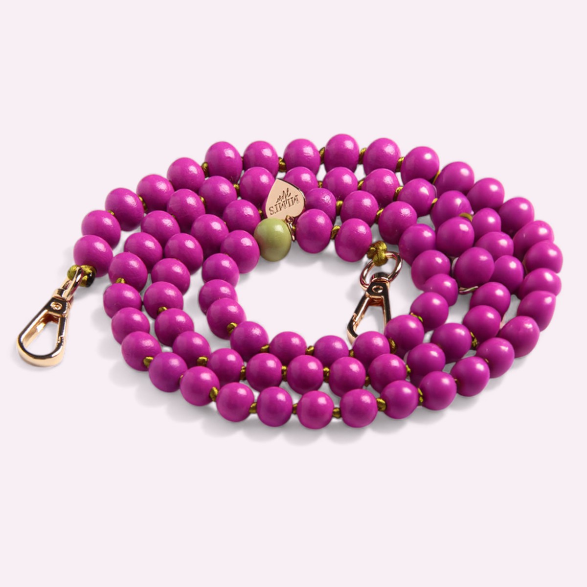 Handykette Holzperlen Magenta