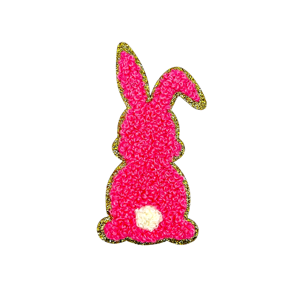 Glitzer Sticker Hase Neon Pink