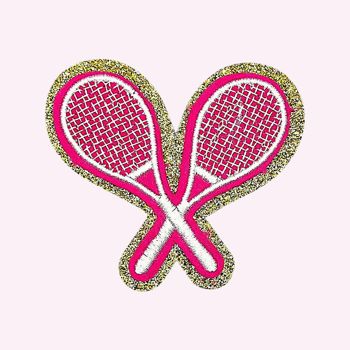 Red Tennis Racket Sticker Glitzer Sticker Tennis Racket – Mimi's Glow | Patches