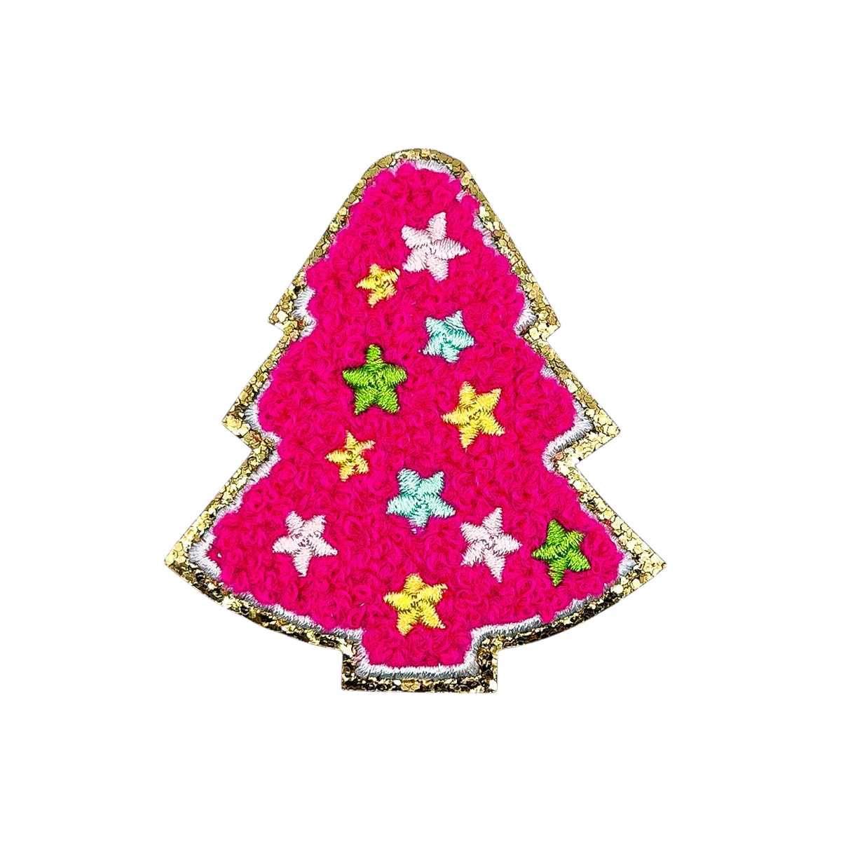 Glitzer Sticker Weihnachtsbaum Hot Pink