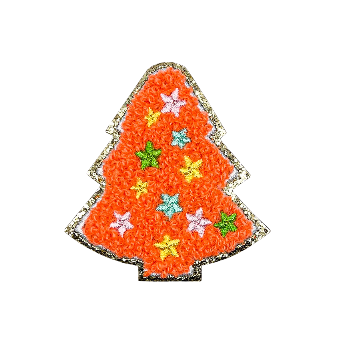 Glitzer Sticker Weihnachtsbaum Mandarine