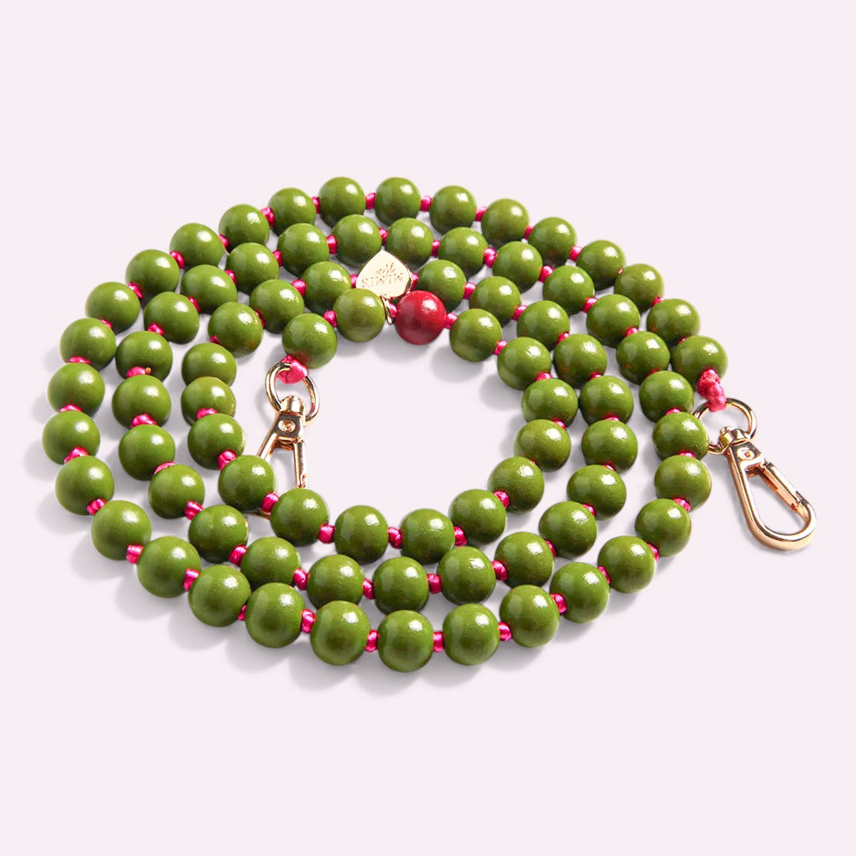 Handykette Holzperlen Olive