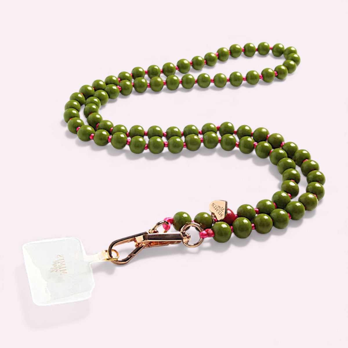 Handykette Holzperlen Olive