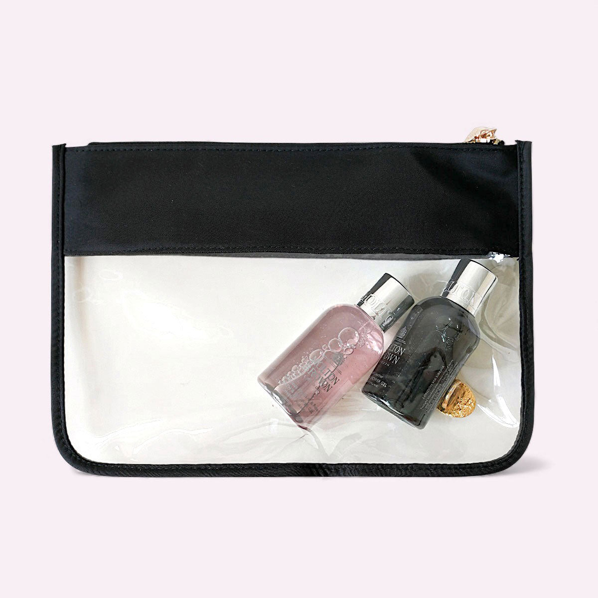 Cora Transparente Clutch Schwarz