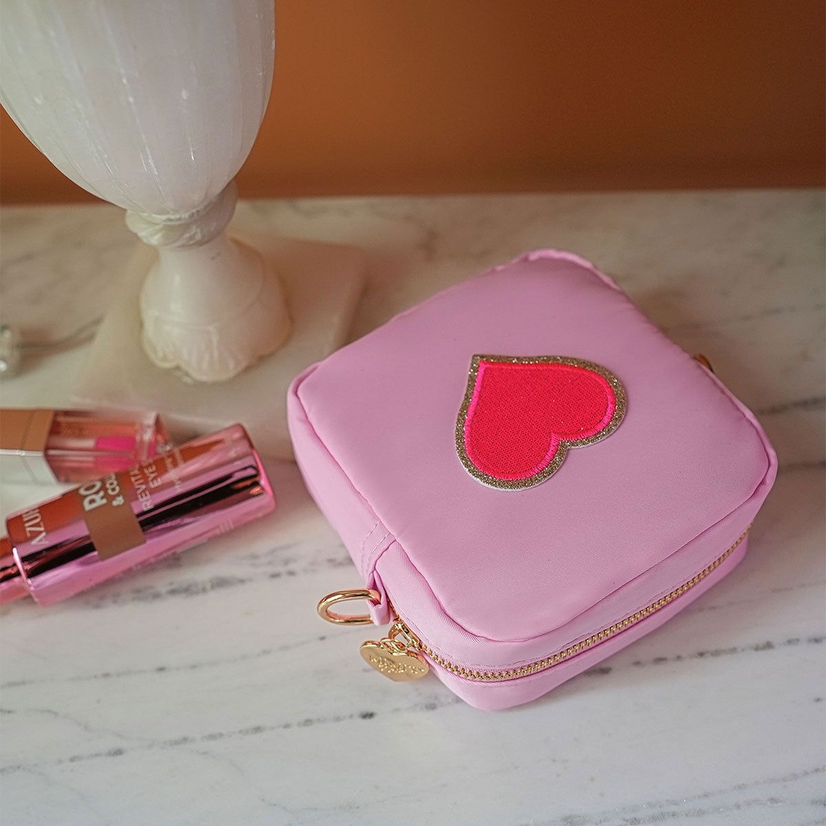 Glitzer Sticker Mimi's Herz Neon Pink