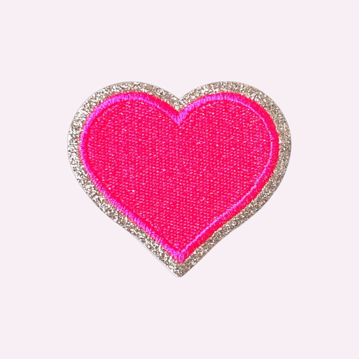 Glitzer Sticker Mimi's Herz Neon Pink