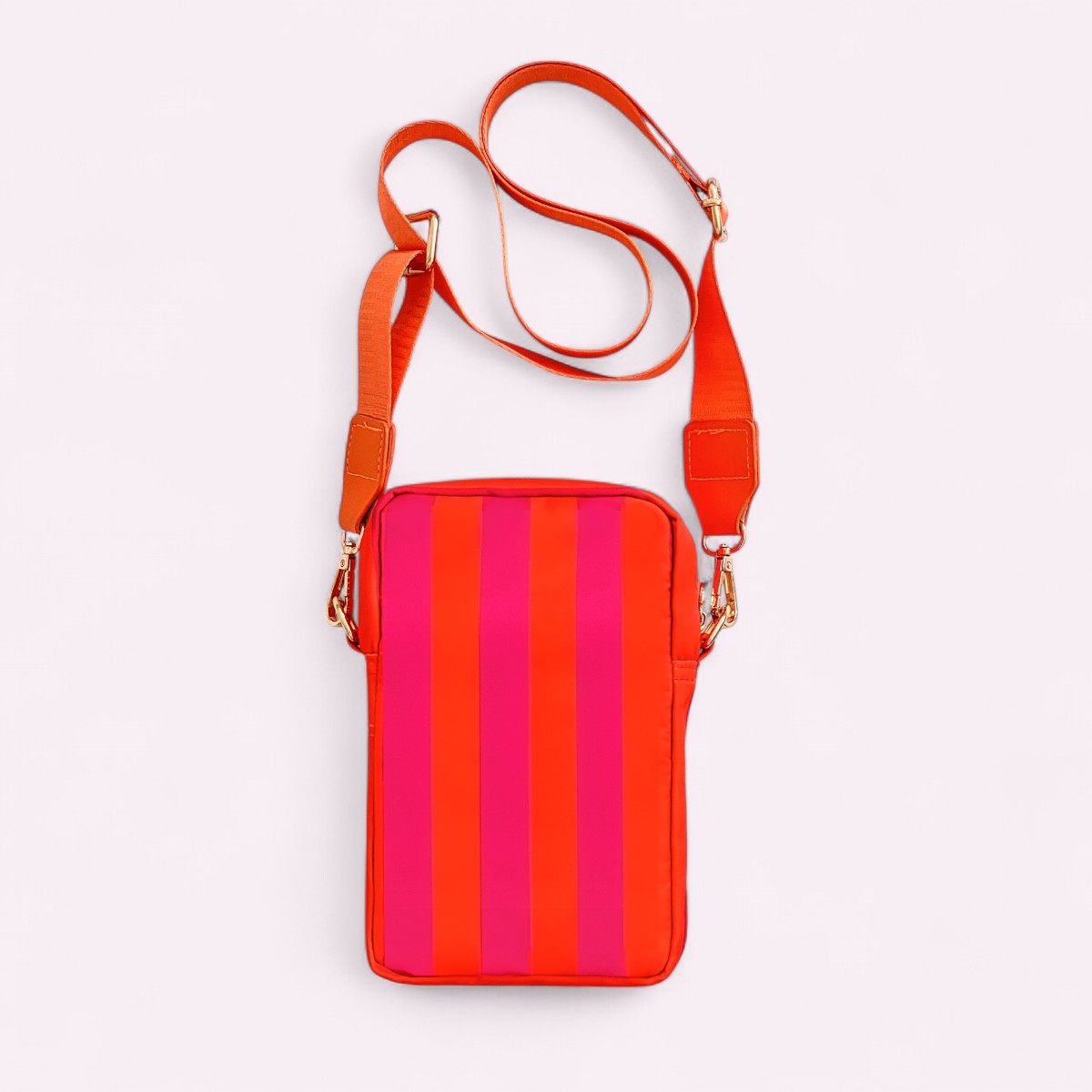 Ruby Handytasche Stripes Neon Pink Orange