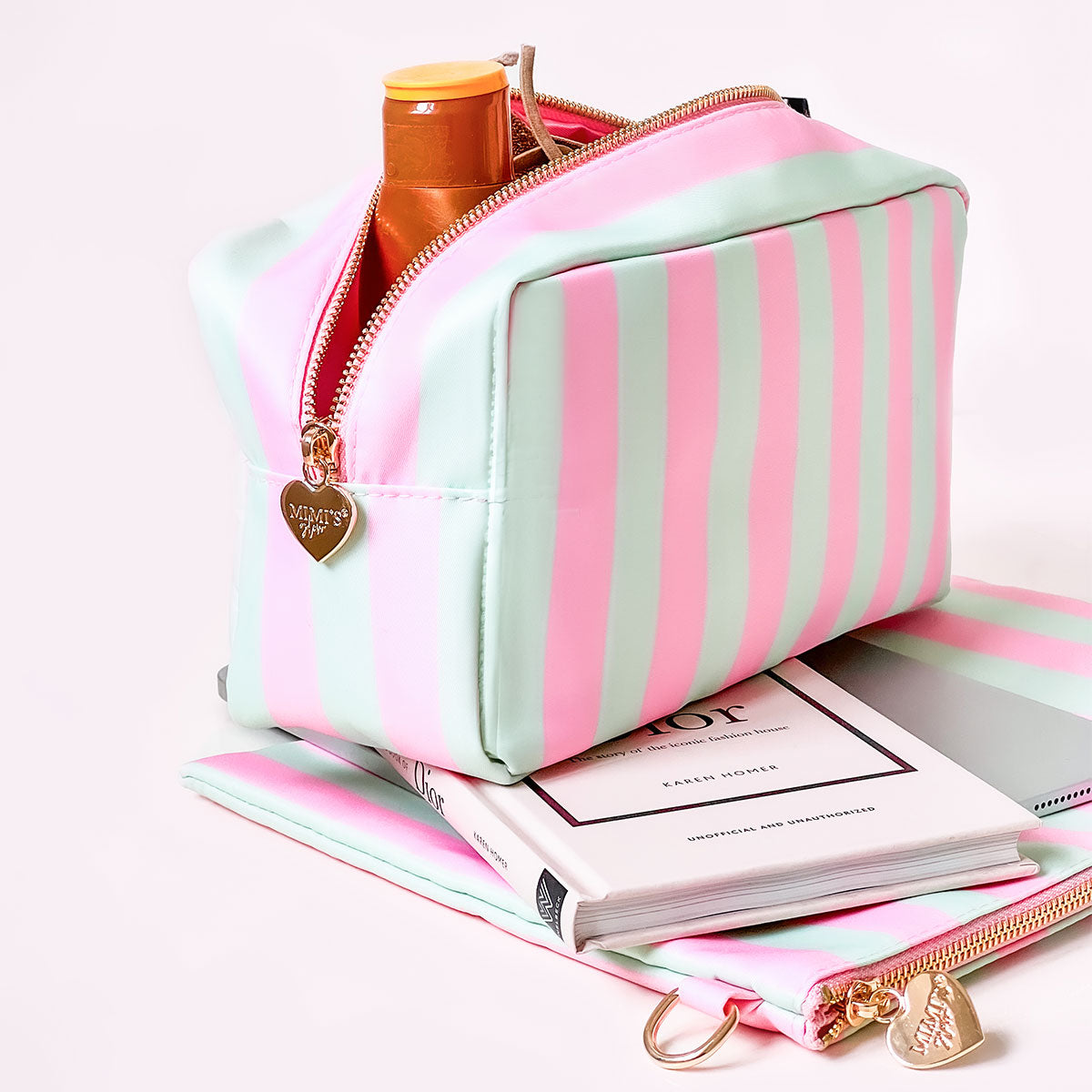 Romy Kosmetiktasche Stripes Princess Pink Magic Mint