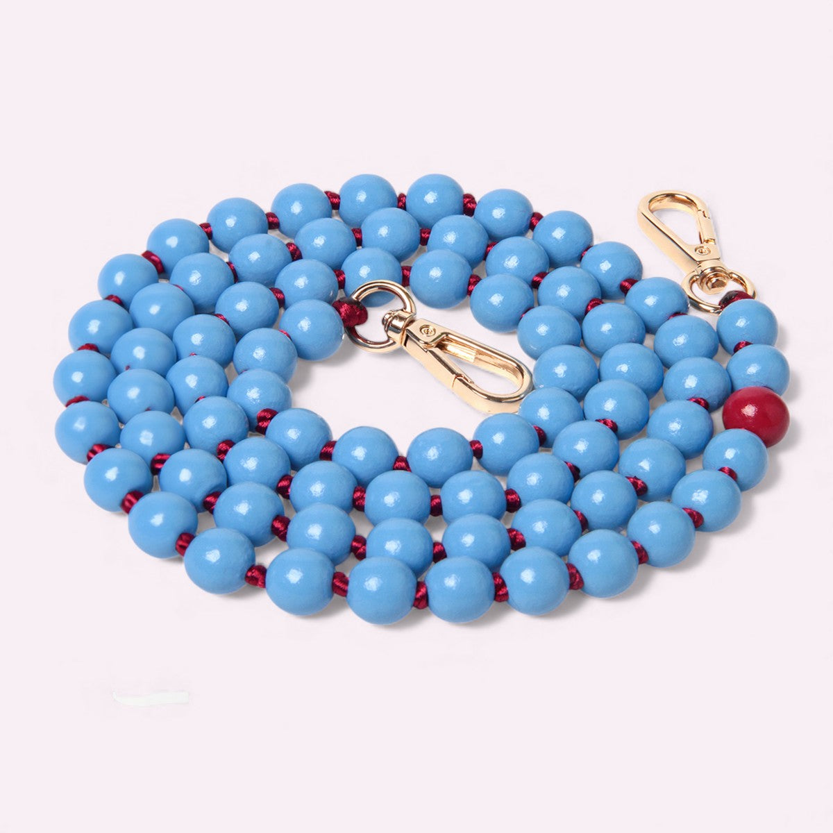 Handykette Holzperlen Taubenblau