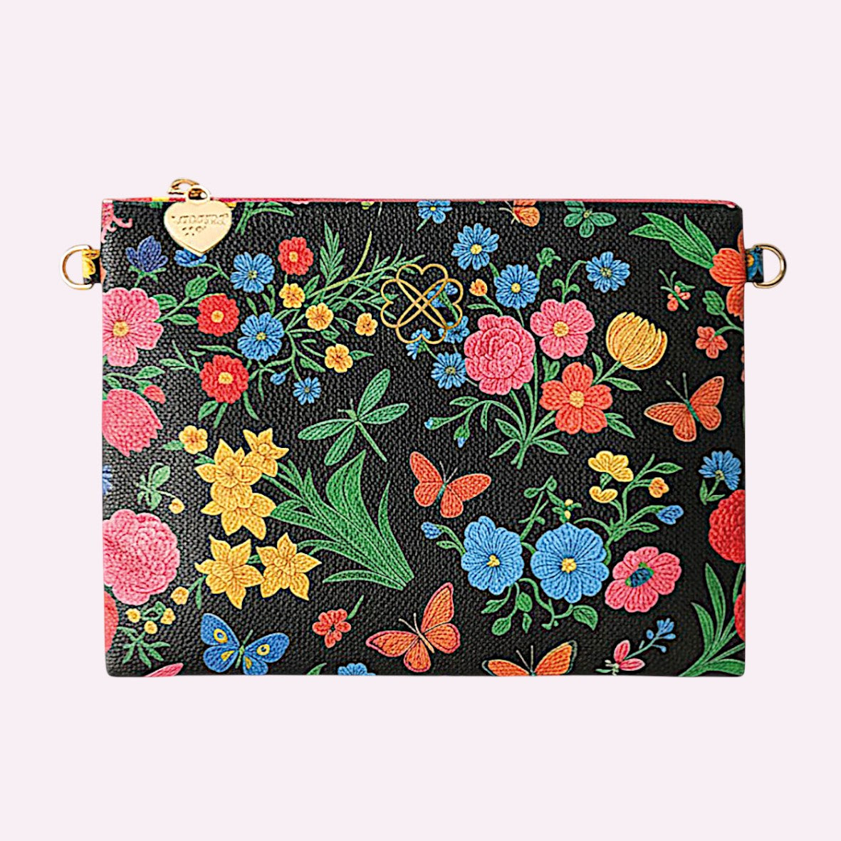 Stella Clutch Floral Black