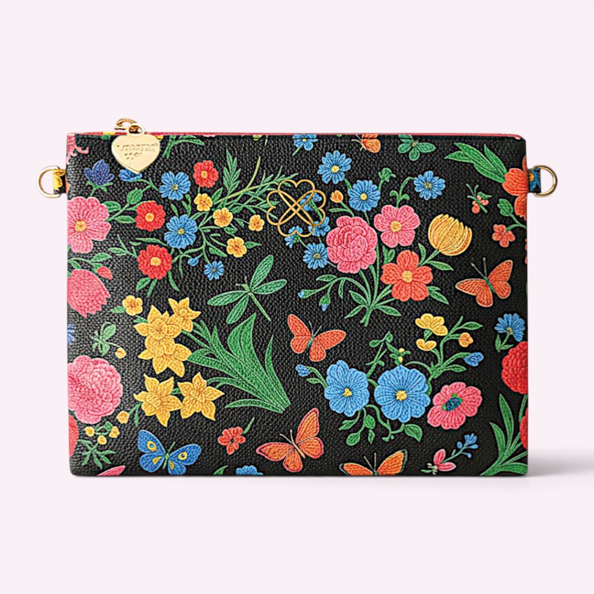 Stella Clutch Floral Black