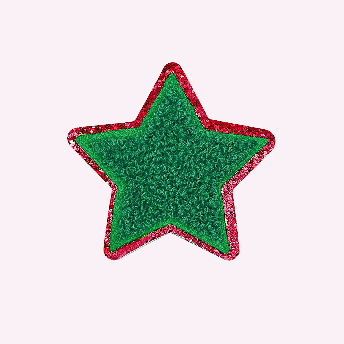 Glitzer Sticker Stern Pinie Pink Glitter