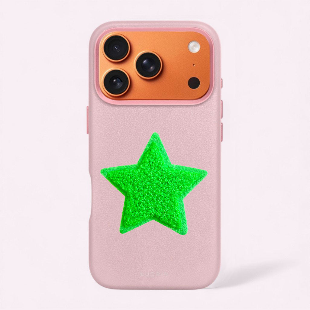 NO Glitz Stern Sticker Neon Grün