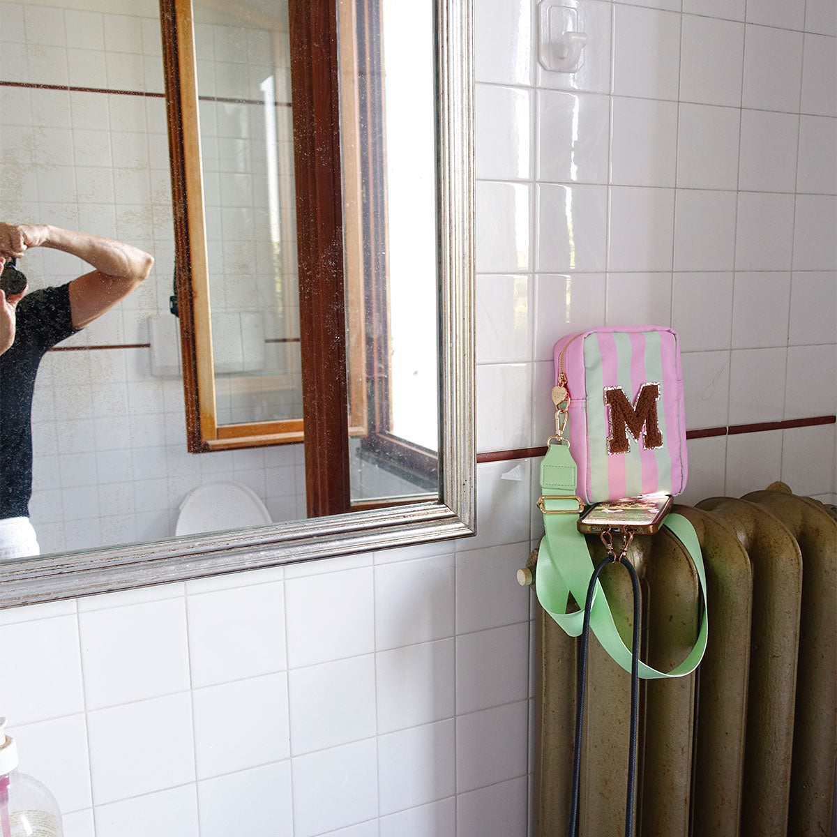 Ruby Handytasche Stripes Princess Pink Magic Mint