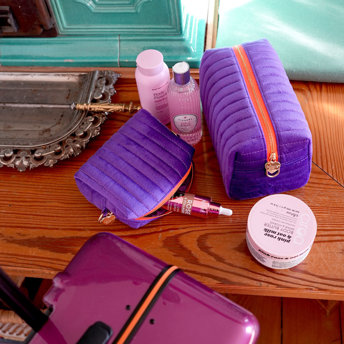 Lola Samt Tasche Violet