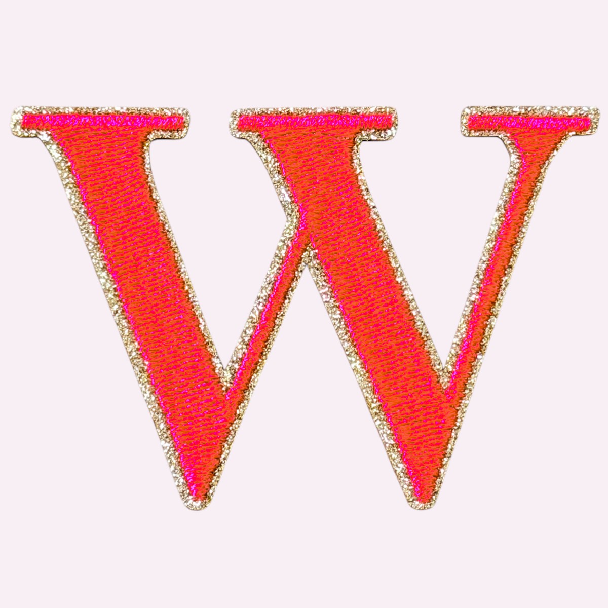 Glitzer Buchstaben Mimi's Serif Neon Orange