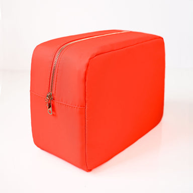 Exklusive Zipper-Pouch im XL Design für Kosmetik, Reise und Aufbewahrung Neon Orange
